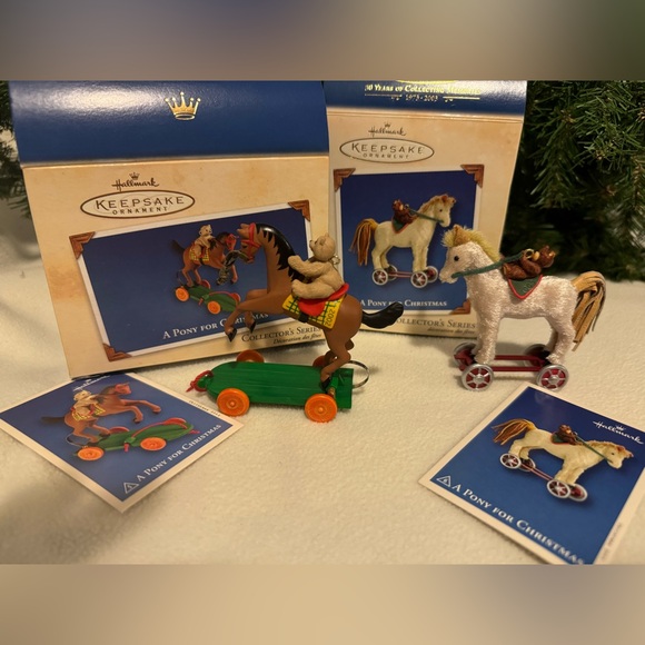 Hallmark Keepsake Ornament ‘A Pony For Christmas’ Bundle of 2 - Picture 2 of 8